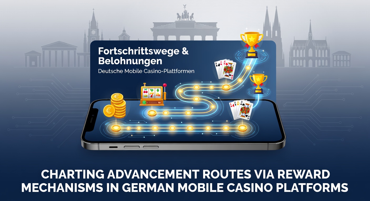 Mobile Casino Plattform mit Belohnungs- und Fortschrittsanzeigen auf einem Smartphone-Display