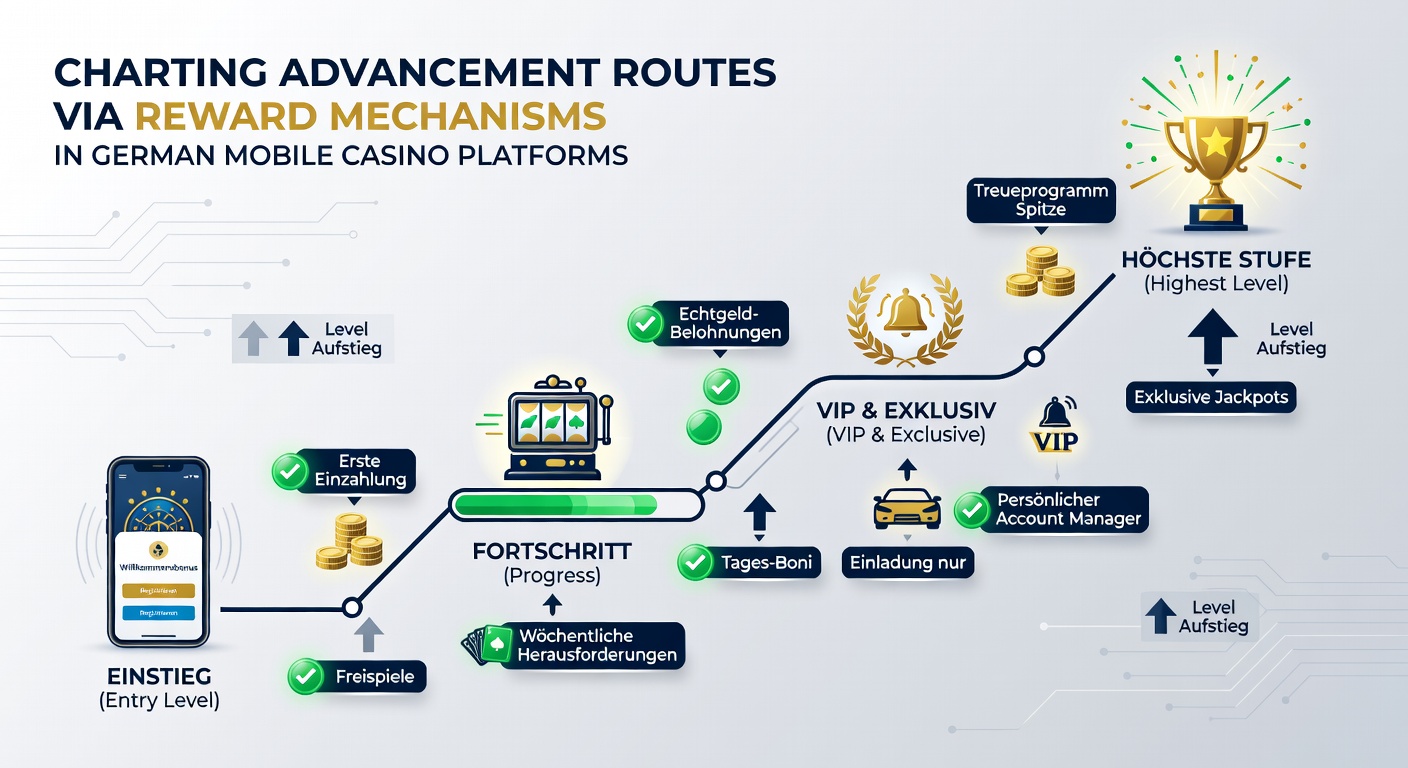 Fortschrittsbalken und Belohnungsübersicht in einer deutschen mobilen Casino-App