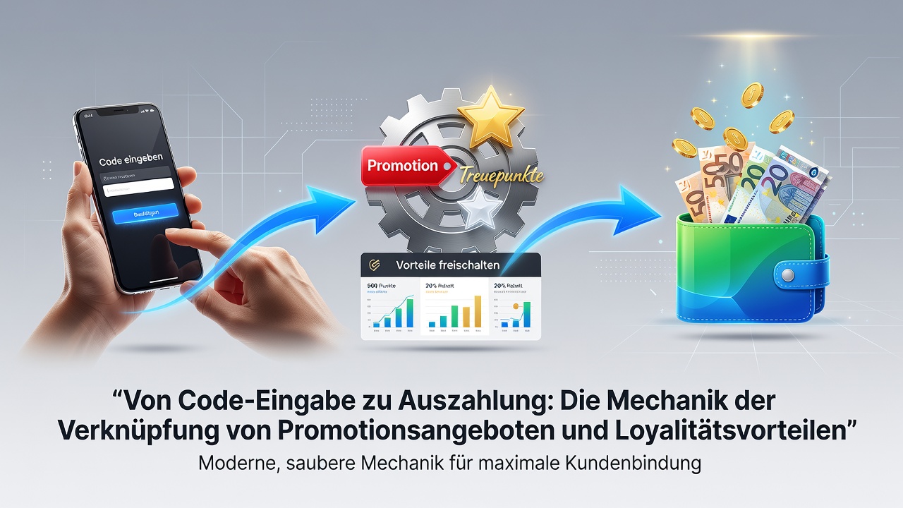 Darstellung technischer Prozesse von Code-Aktivierung bis zur Auszahlung in Loyalty-Programmen
