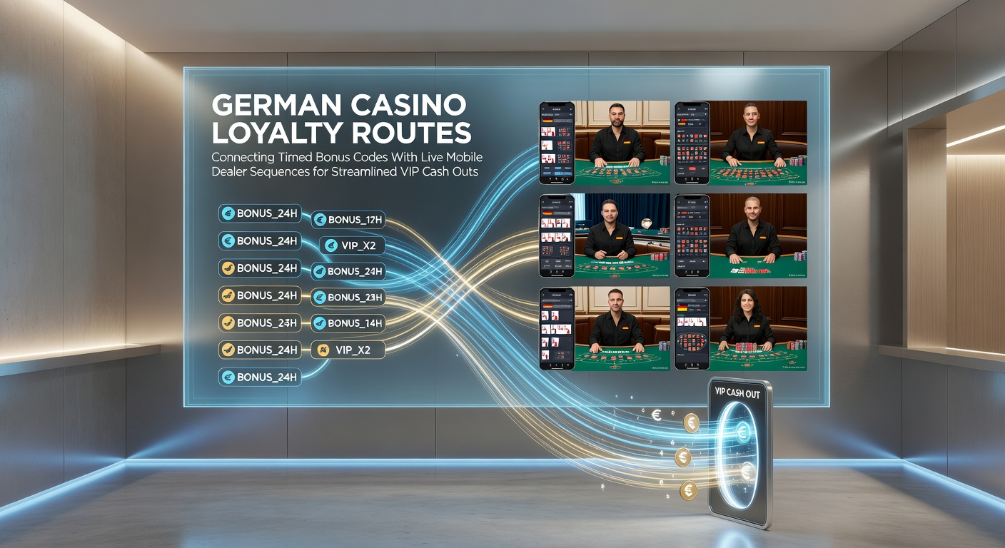 Darstellung von Loyalitätsrouten mit zeitgesteuerten Bonuscodes und Live-Mobile-Dealer-Sequenzen in deutschen Casinos