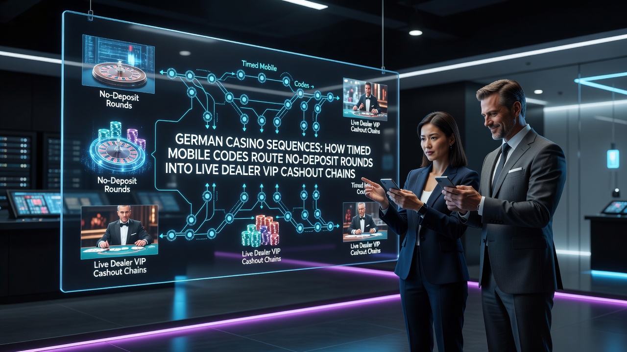 Illustration der Casino-Sequenzen mit zeitgesteuerten mobilen Codes und No-Deposit-Runden