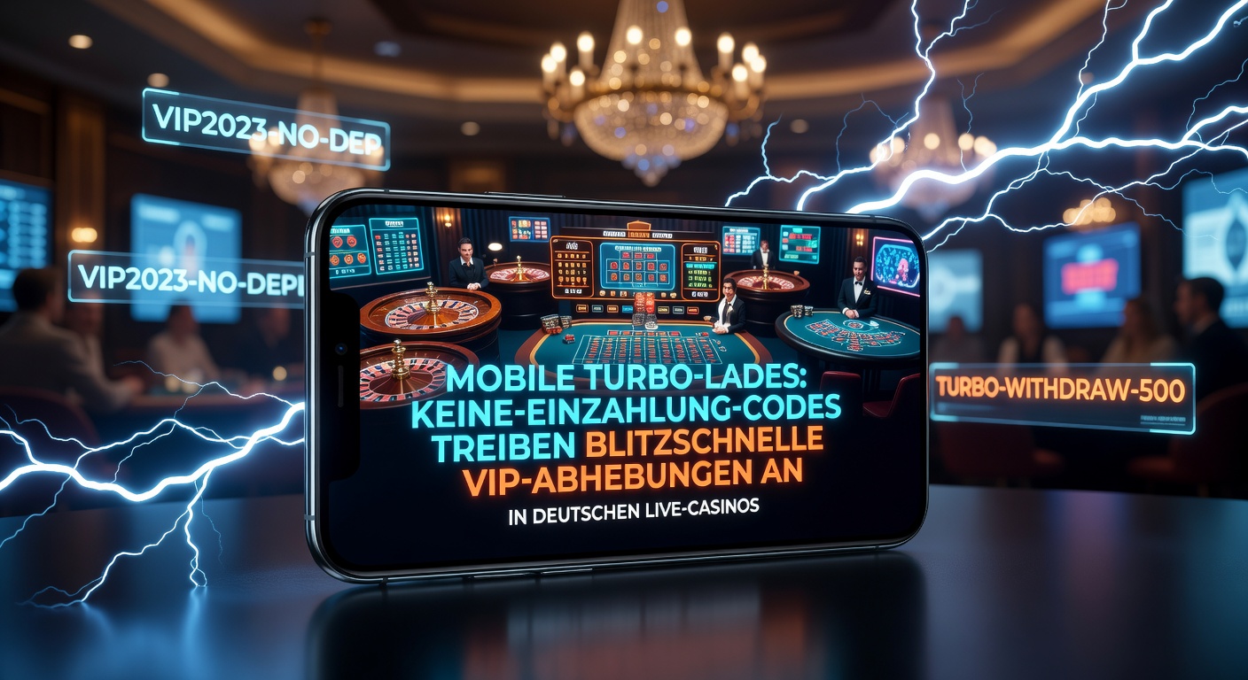 Smartphone mit Live-Casino-App und Turbo-Symbolen für schnelle Auszahlungen