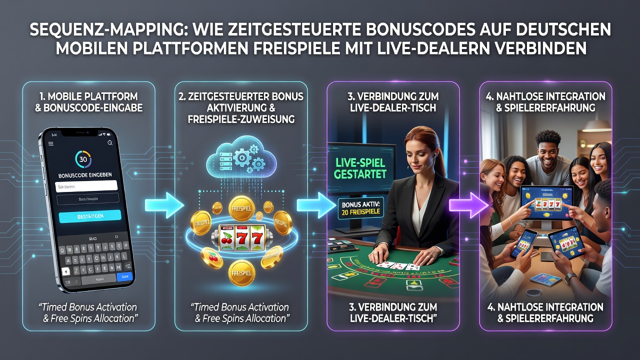 Illustration der Verknüpfung zeitgesteuerter Bonus-Codes mit VIP-Auszahlungsprozessen auf deutschen Mobilplattformen